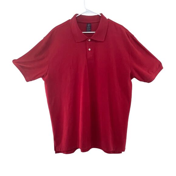 Bugle Boy Short Sleeve Polo Shirt Red Men Size XL Vintage 90s Preppy Casual Golf - Picture 1 of 4